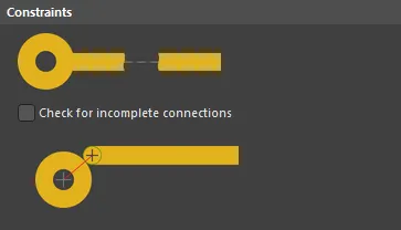 Default constraints for the Un-Routed Net rule Default constraints for the Un-Routed Net rule