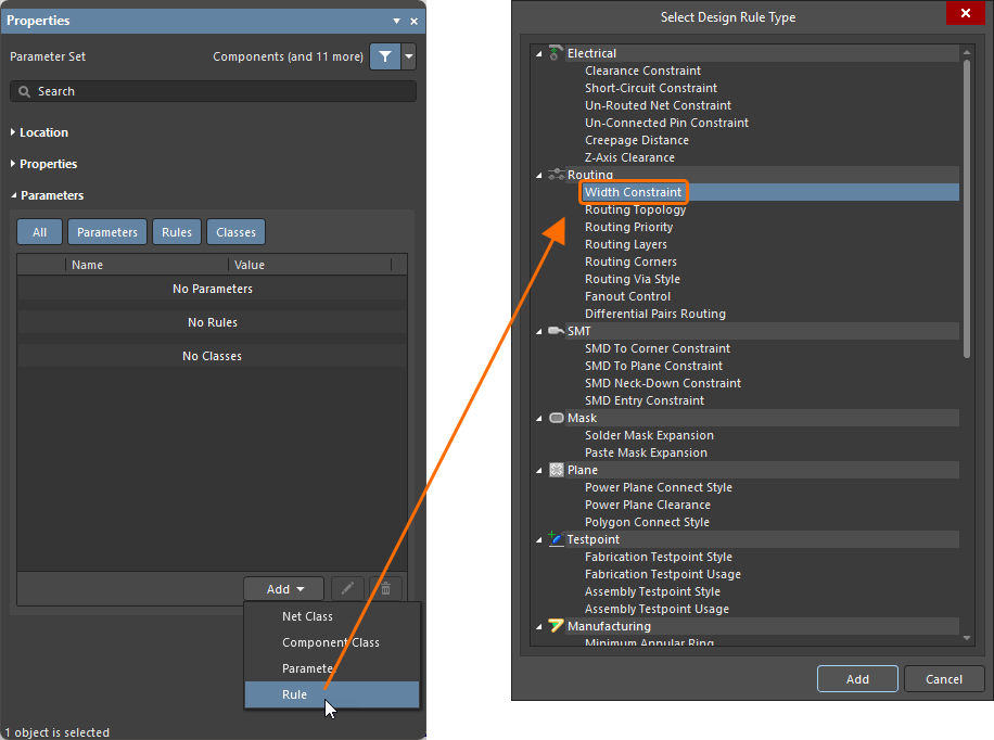 Editing the value for a rule. Editing the value for a rule.