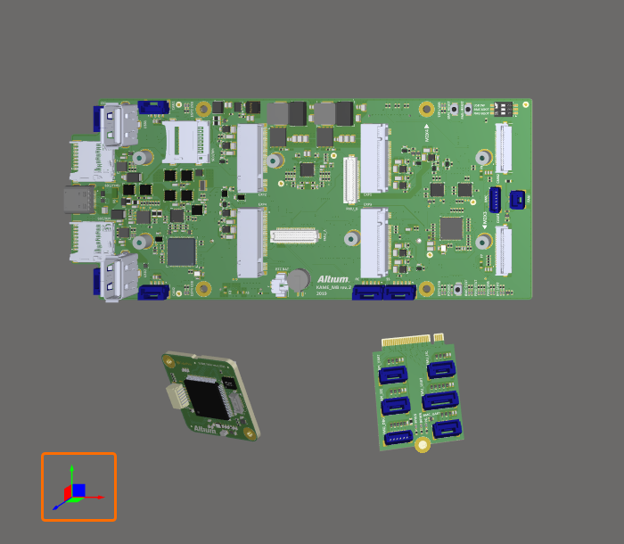 Use the design space gizmos (colored arrows and planes at the bottom left of the design space) to control your view of the design space.
