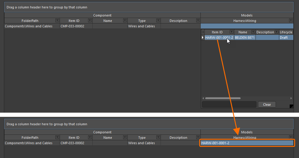 Assign an added model link to a component definition. Assign an added model link to a component definition.