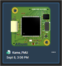 Selected project and Managed BOM tiles in the page graphical view.