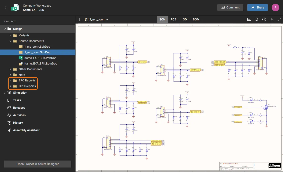 Both Design and Electrical rule checks are generated by the Enterprise Server for review purposes, when applicable.