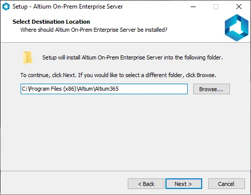 Determine install location for the Enterprise Server. Determine install location for the Enterprise Server.