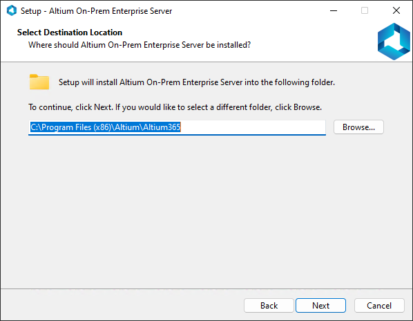 Determine install location for the Enterprise Server. Determine install location for the Enterprise Server.